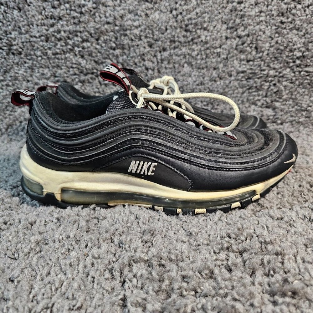 Nike Air Max 97 Shoes Mens 8.5 Premium Black White Big Logo Athletic Sneakers
